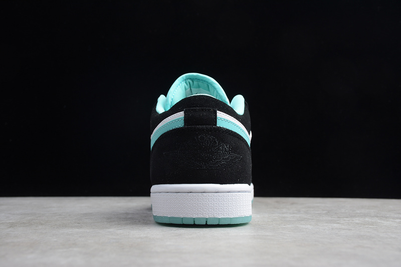 Gz Air Jordan 1 Low White/Black-Island Green 5