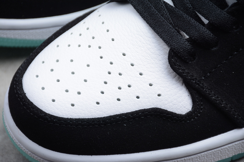 Gz Air Jordan 1 Low White/Black-Island Green 21