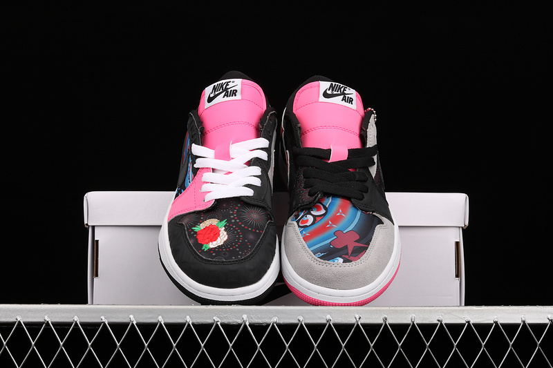 Air Jordan 1 Low Og Chinese New Year Black/White/Pink 9