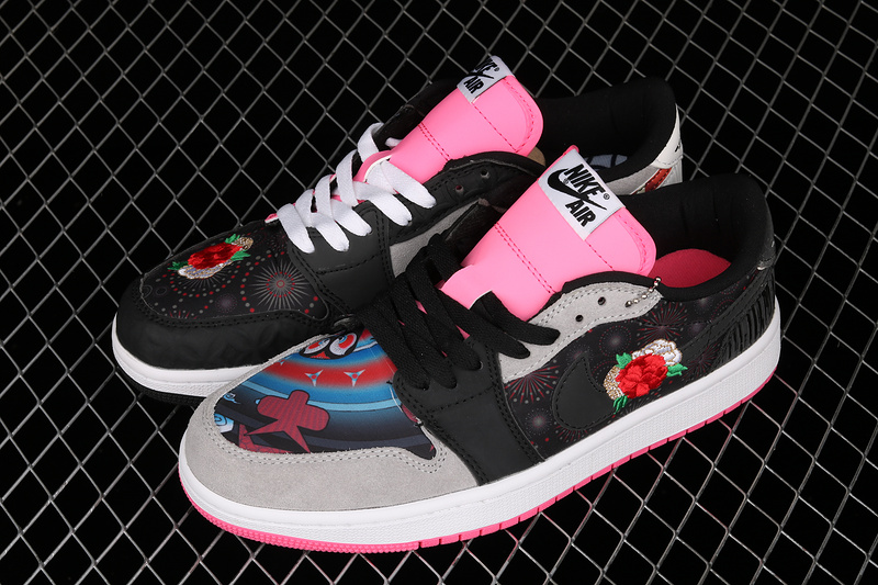 Air Jordan 1 Low Og Chinese New Year Black/White/Pink 17