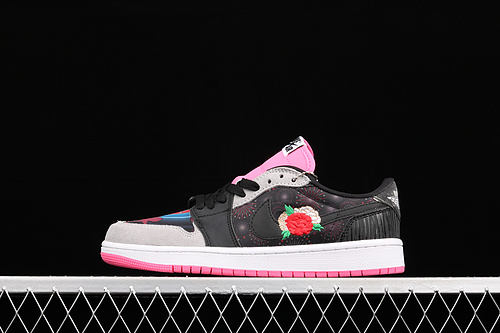 Air Jordan 1 Low Og Chinese New Year Black/White/Pink 23