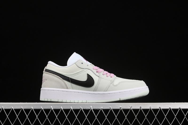 Air Jordan 1 Low Se Barely Green/Black/Light Arctic Pink/White 3