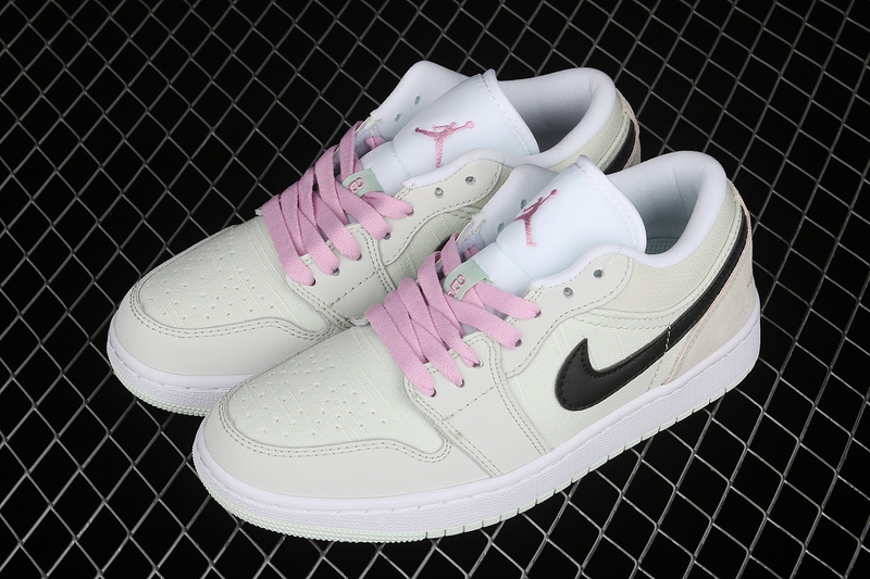 Air Jordan 1 Low Se Barely Green/Black/Light Arctic Pink/White 15