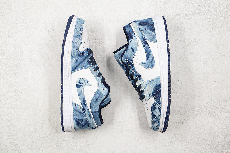 Air Jordan 1 Low Se Washed Blue/White/Blue 9