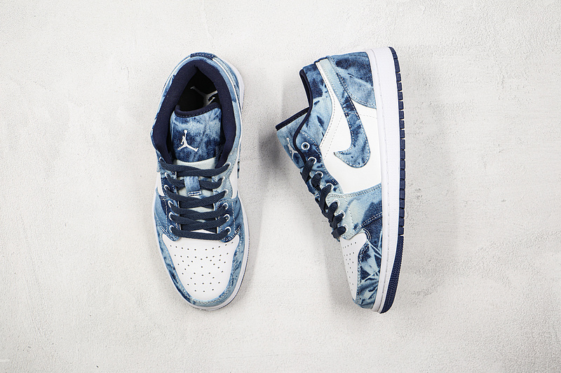 Air Jordan 1 Low Se Washed Blue/White/Blue 11