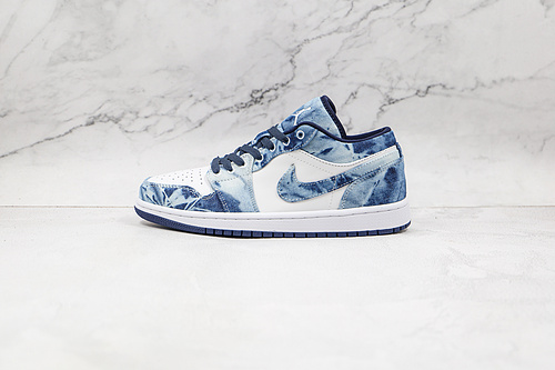 Air Jordan 1 Low Se Washed Blue/White/Blue 15