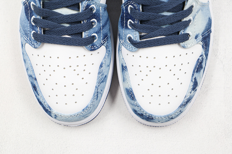 Air Jordan 1 Low Se Washed Blue/White/Blue 19