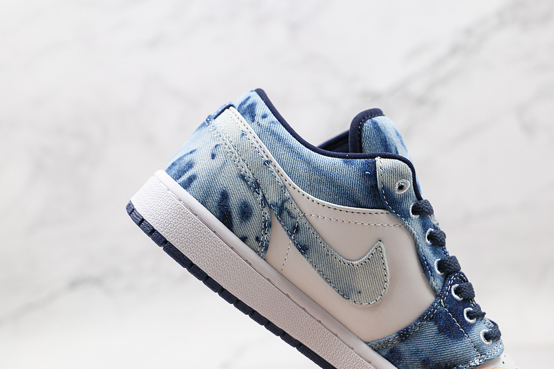 Air Jordan 1 Low Se Washed Blue/White/Blue 23