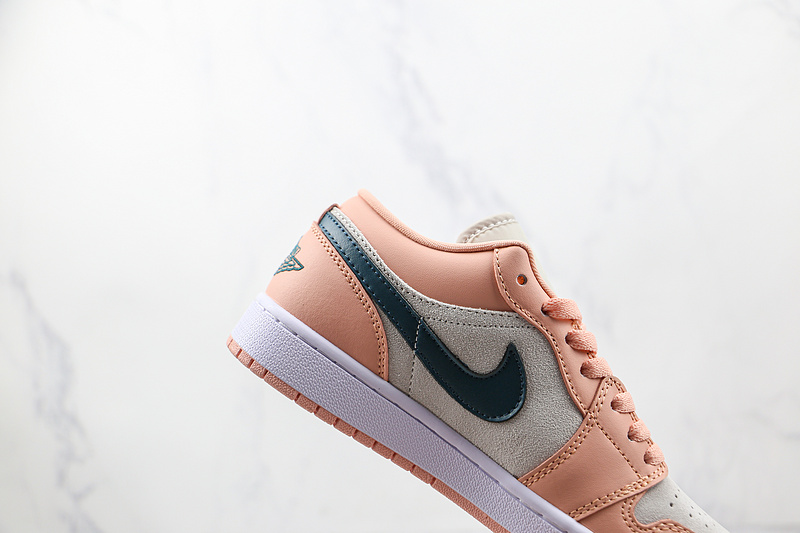 Air Jordan 1 Low Arctic Pink/Grey/Green 3