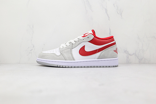 Air Jordan 1 Low Se Light Smoke Grey/White/Gym Red 3