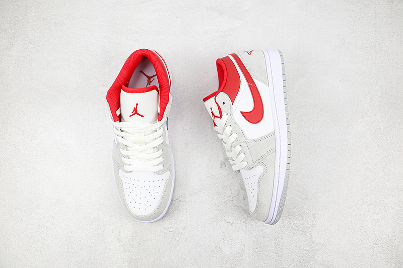 Air Jordan 1 Low Se Light Smoke Grey/White/Gym Red 7