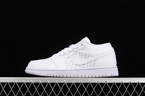 Air Jordan 1 Low Breathe White/White/White 3