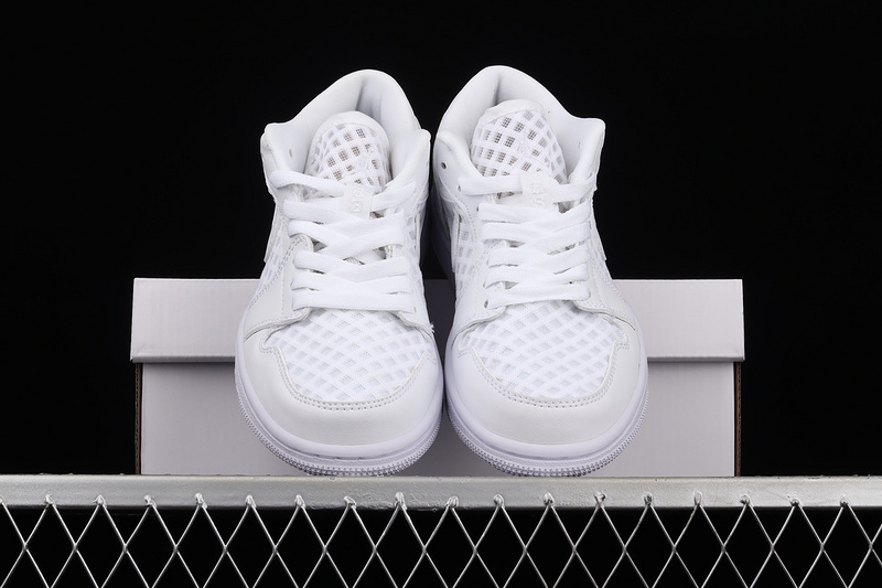 Air Jordan 1 Low Breathe White/White/White 15