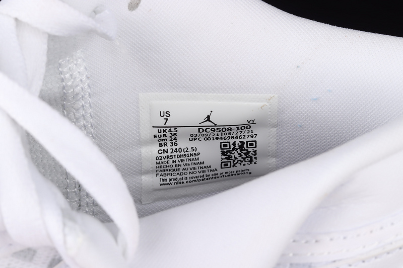 Air Jordan 1 Low Breathe White/White/White 25