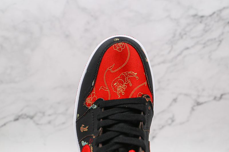 Air Jordan 1 Low Og Chinese New Year Black/University Red-Metallic Gold-White 19