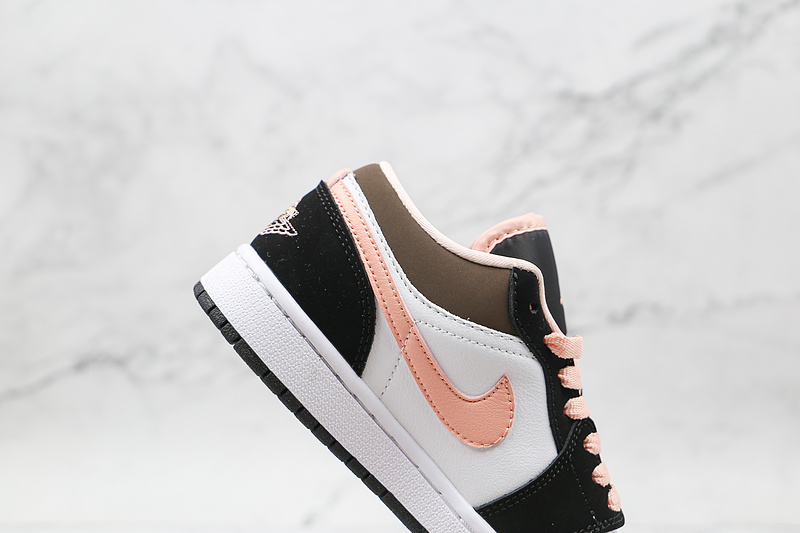 Air Jordan 1 Mid Se Peach Mocha White/Apricot/Agate/Black 7