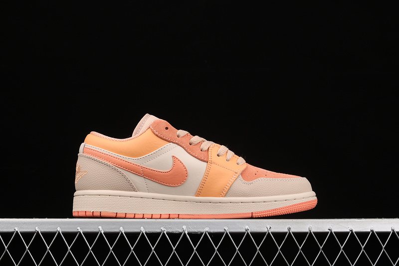 Air Jordan 1 Low Atomic Orange/Apricot Agate/White 3