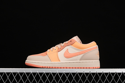 Air Jordan 1 Low Atomic Orange/Apricot Agate/White 13