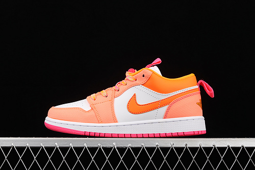 Air Jordan 1 Low Utility Gs Crimson Pluse/Total Orange/White 15