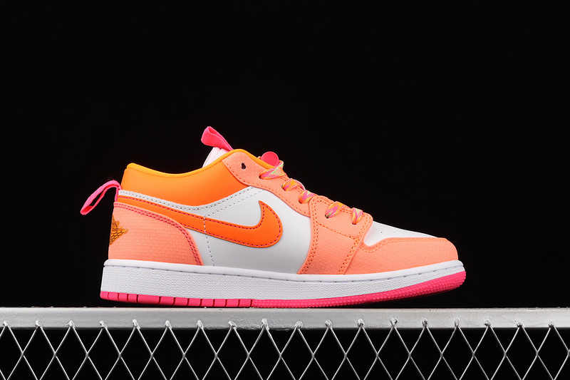 Air Jordan 1 Low Utility Gs Crimson Pluse/Total Orange/White 19