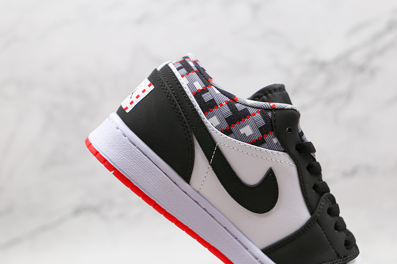 Air Jordan 1 Low Quai 54 2021 Black/White/Red 3