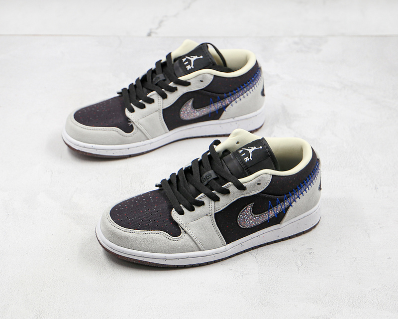 Air Jordan 1 Low Crater Grey/Blue/Black 3