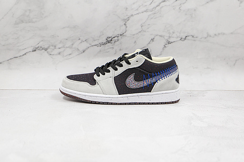 Air Jordan 1 Low Crater Grey/Blue/Black 13