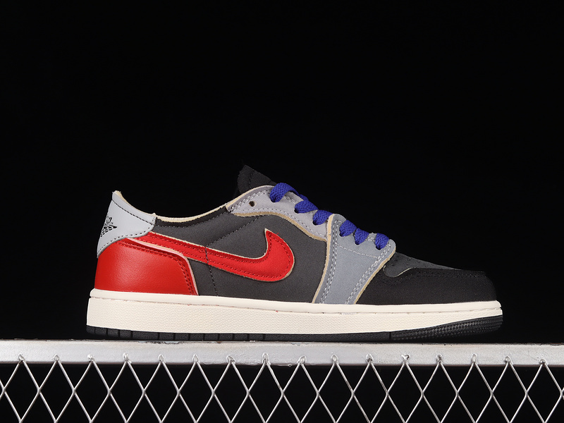 Air Jordan 1 Retro Low Og Black/Dark Smoke Grey/Dark Blue-Red 19