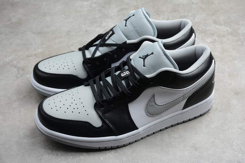 Air Jordan 1 Low Black/Black-Light Smoke Grey-White 21