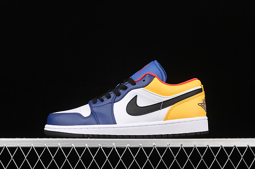 Air Jordan 1 Low White/Deep Royal Blue/Laser Orange/Track Red 5