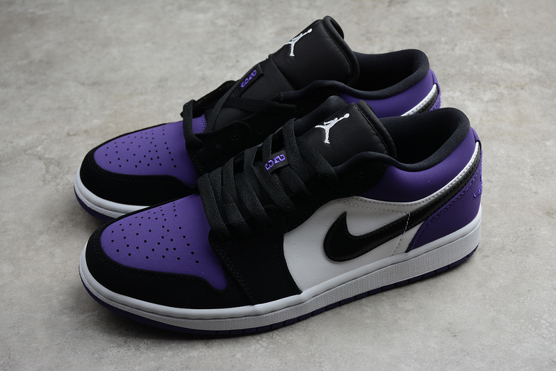 Air Jordan 1 Low White/Black-Court Purple 21