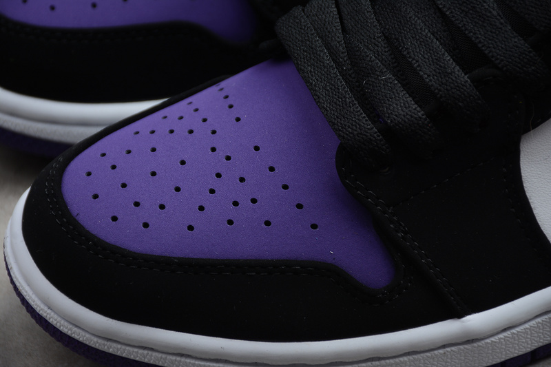 Air Jordan 1 Low White/Black-Court Purple 27