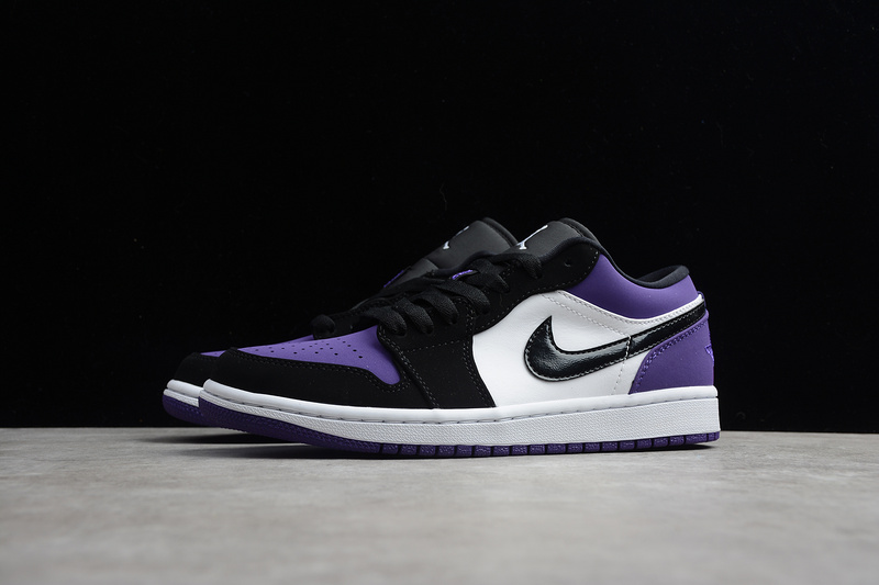 Air Jordan 1 Low White/Black-Court Purple 33