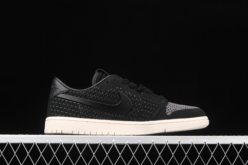 Air Jordan 1 Low Flyknit Black/Black/Guava Ice 19