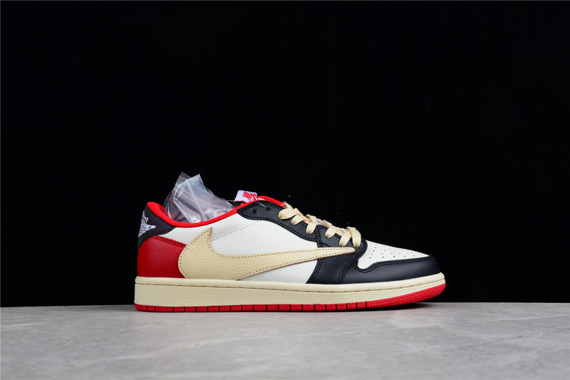 Travis Scott X Fragment Design X Air Jordan 1 Low Og Sp Black/White-Gym Red 11