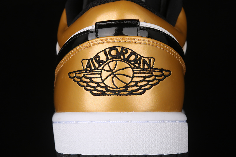 Air Jordan 1 Low Gold Toe Metallic Gold/White-Black 3