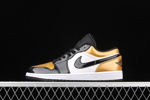 Air Jordan 1 Low Gold Toe Metallic Gold/White-Black 17