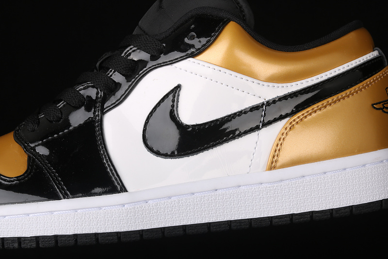 Air Jordan 1 Low Gold Toe Metallic Gold/White-Black 21