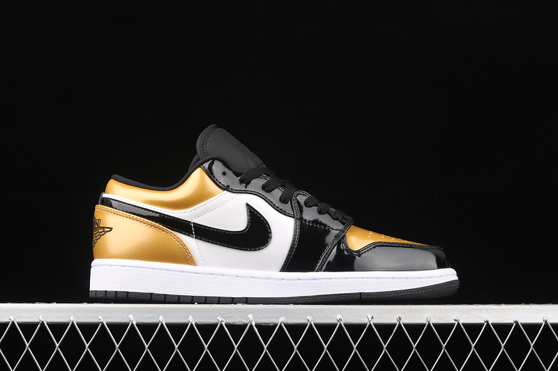 Air Jordan 1 Low Gold Toe Metallic Gold/White-Black 25