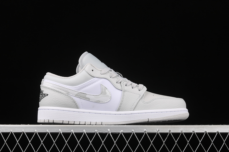 Air Jordan 1 Low White Camo White/Photon Dust/Grey Fog 11