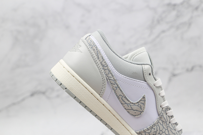 Air Jordan 1 Low Premium Elephant Print White/Neutral Grey/Smoke Grey 7