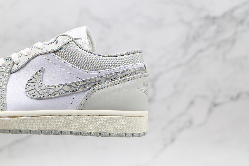 Air Jordan 1 Low Premium Elephant Print White/Neutral Grey/Smoke Grey 11