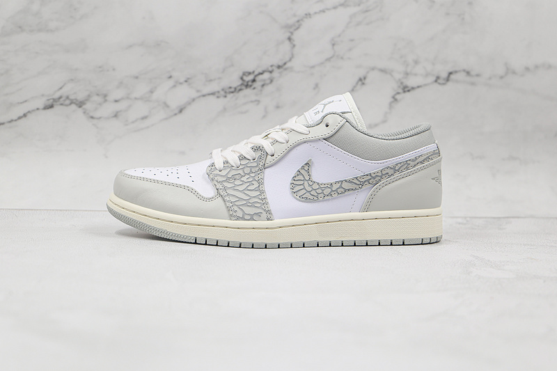 Air Jordan 1 Low Premium Elephant Print White/Neutral Grey/Smoke Grey 13