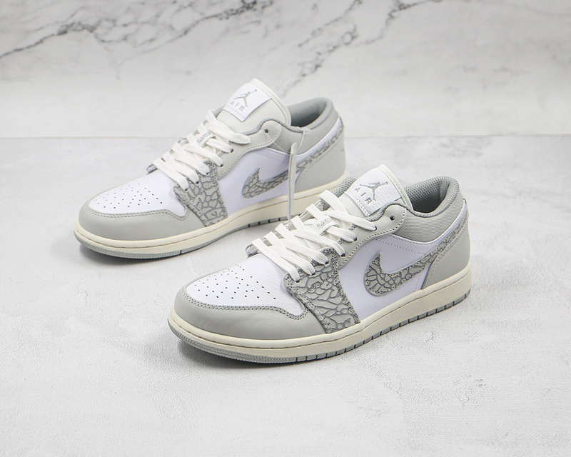 Air Jordan 1 Low Premium Elephant Print White/Neutral Grey/Smoke Grey 15