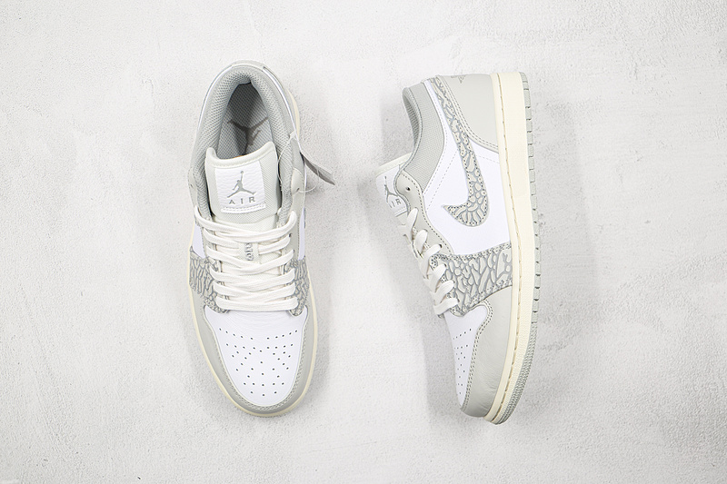 Air Jordan 1 Low Premium Elephant Print White/Neutral Grey/Smoke Grey 17