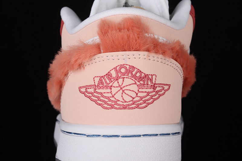 Air Jordan 1 Low Mighty Swooshers Pink White/White/Light Pink 15