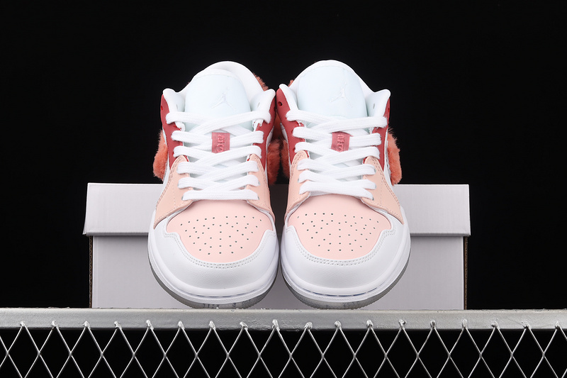 Air Jordan 1 Low Mighty Swooshers Pink White/White/Light Pink 31