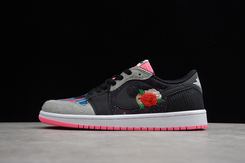 Air Jordan 1 Low Chinese New Year Black/Grey-Multi 11