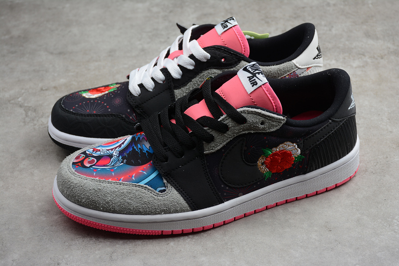 Air Jordan 1 Low Chinese New Year Black/Grey-Multi 23