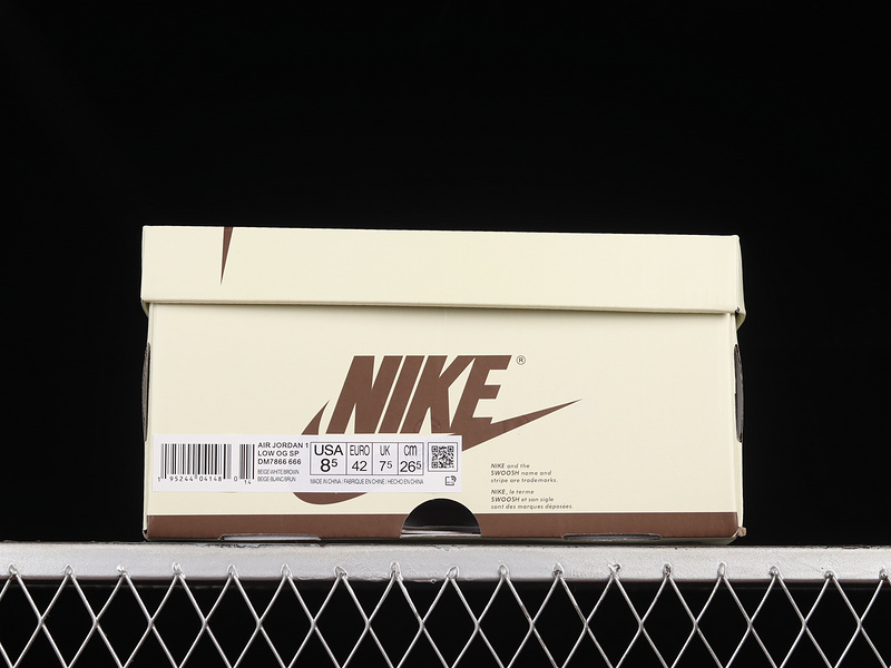 Fragment Design X Travis Scott X Air Jordan 1 Retro Low White/Brown/Khaki 11